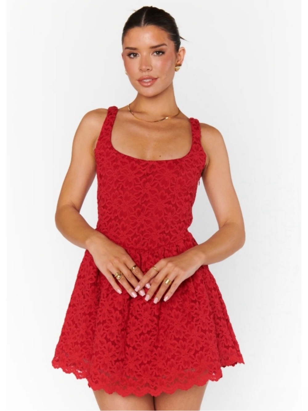 Show Me Your Mumu Red Ricci Skort Mini Dress
